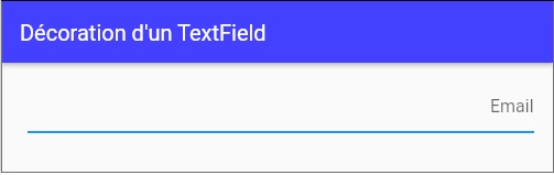 InputDecoration pour TextField et TextFormField